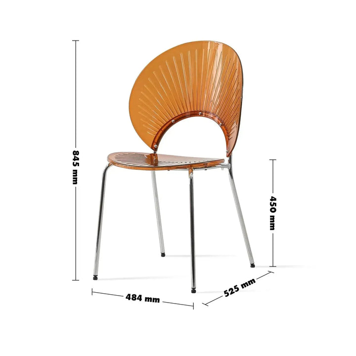 Contemporary plastic dining chair apollo clear size charts.