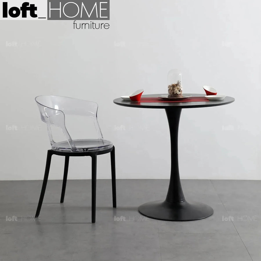 Contemporary plastic dining chair renzo primary product view.