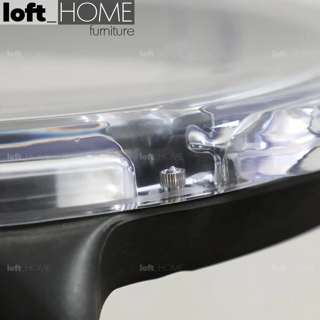 Contemporary plastic dining chair renzo in still life.