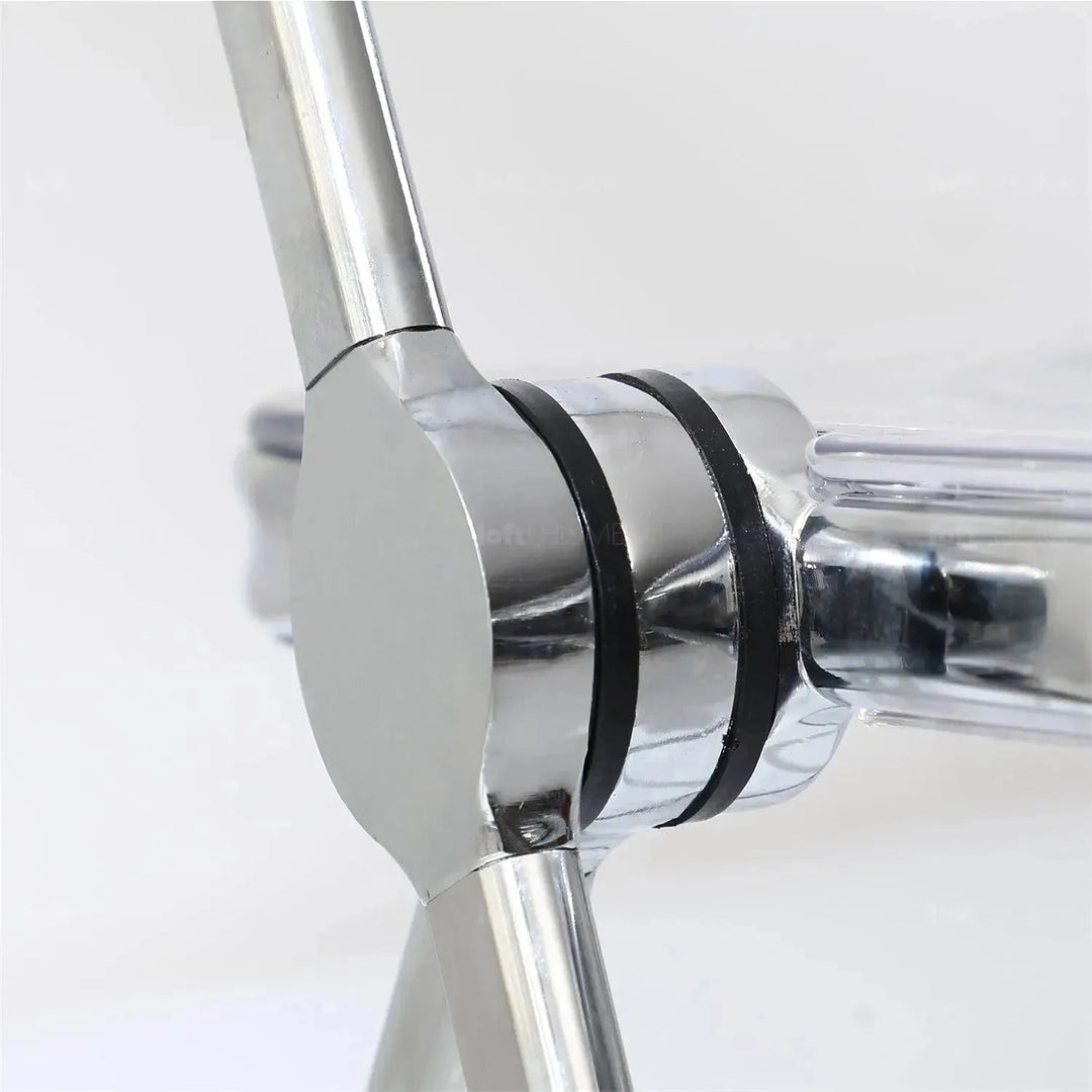 Contemporary plastic foldable dining chair fikas in details.