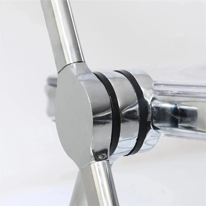 Contemporary plastic foldable dining chair fikas in details.