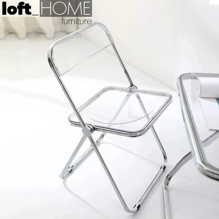 Contemporary plastic foldable dining chair fikas primary product view.