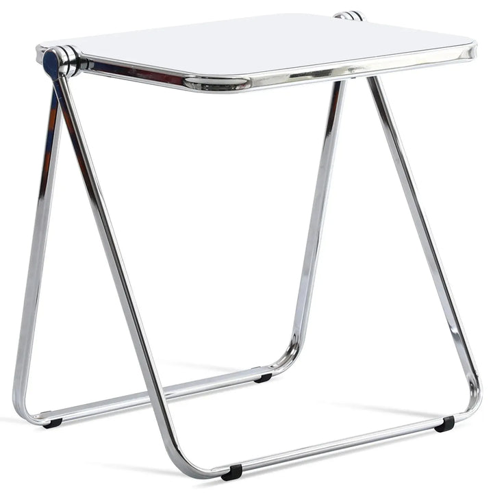 Contemporary plastic foldable study table fikas in close up details.