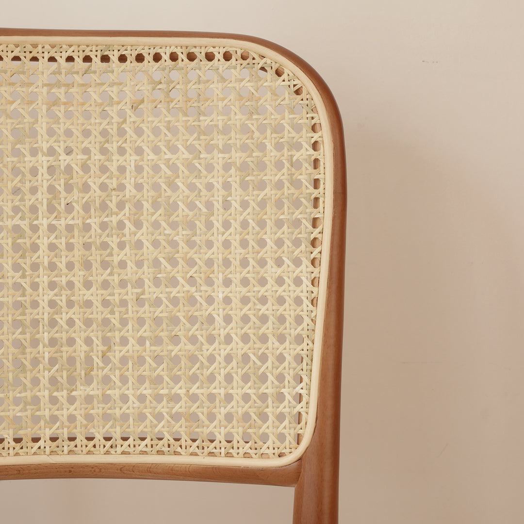 Scandinavian rattan dining chair no811 with context.