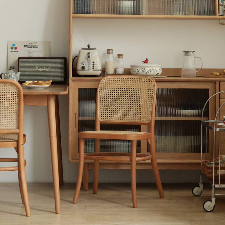 Scandinavian rattan dining chair no811 in still life.