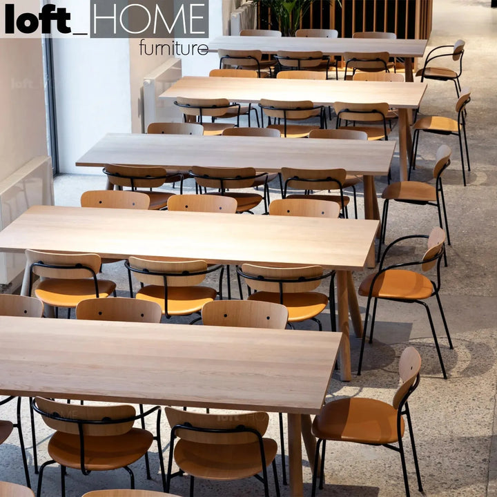 Industrial wood armrest dining chair pavilion av2 primary product view.