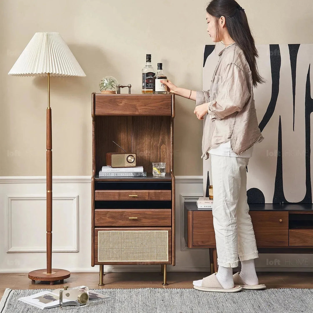 Japandi wood cabinet goya detail 7.