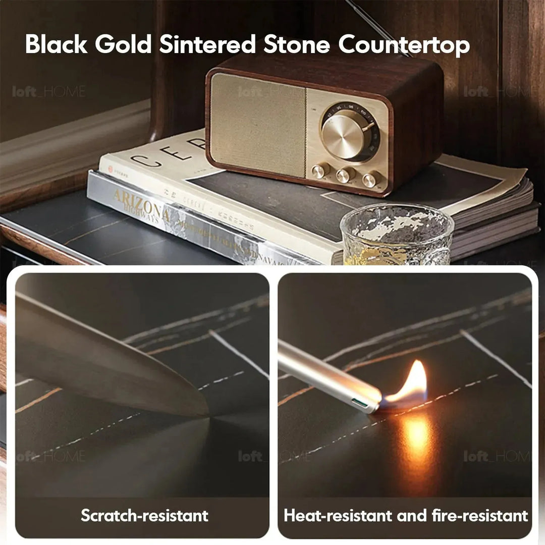 Japandi wood cabinet goya in details.