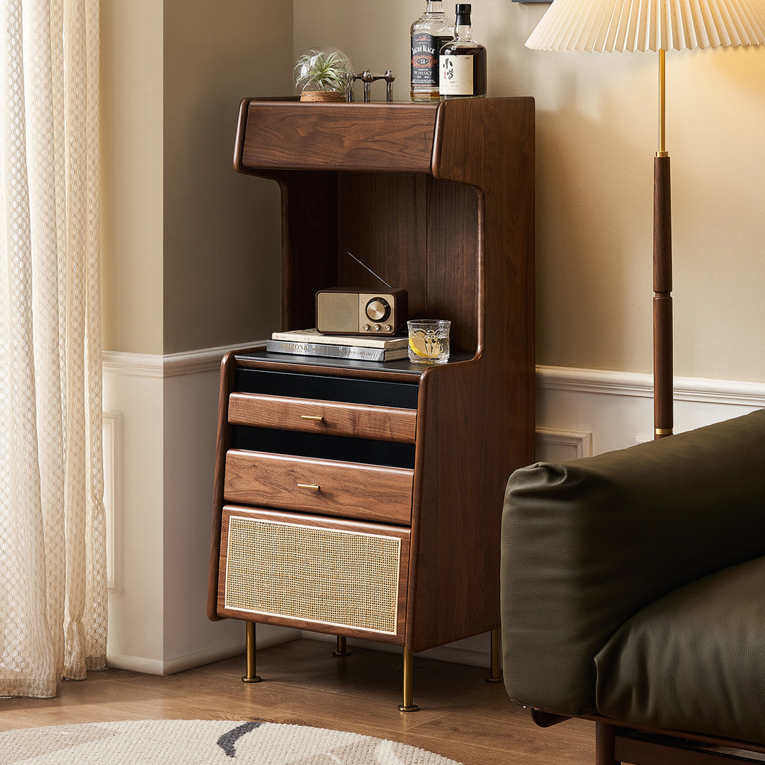 Japandi wood cabinet goya primary product view.