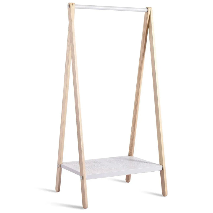 Modern wood cloth hanger toj layered structure.