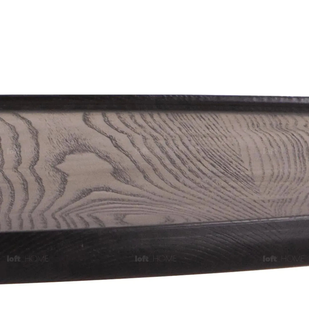 Japandi wood coffee table cascade in details.