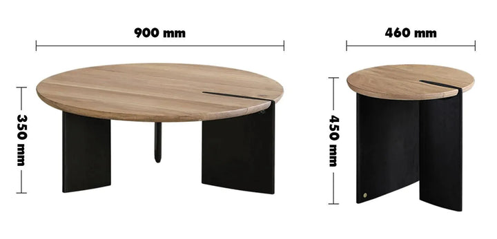 Japandi wood coffee table shona size charts.