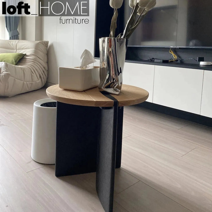 Japandi wood coffee table shona conceptual design.