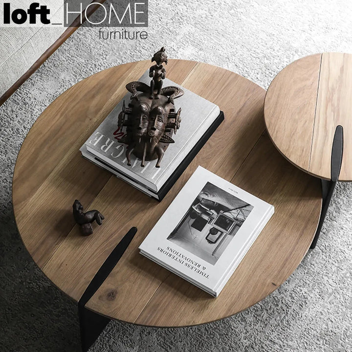 Japandi wood coffee table shona color swatches.