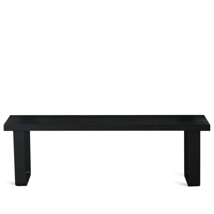 Industrial wood dining bench u shape oak detail 12.