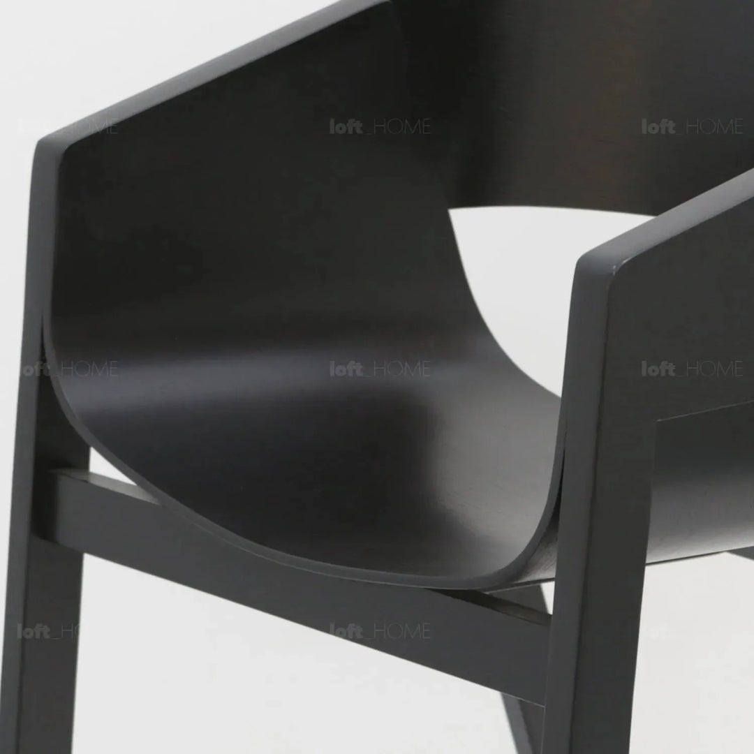 Scandinavian wood dining chair 2pcs set flair in close up details.