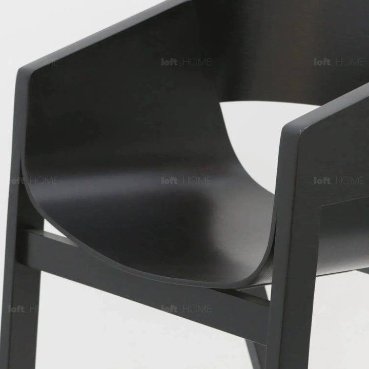 Scandinavian wood dining chair 2pcs set flair in close up details.