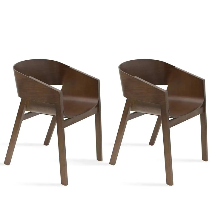 Scandinavian wood dining chair 2pcs set flair detail 3.