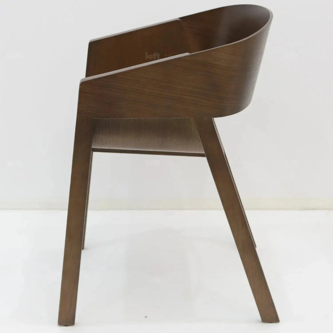 Scandinavian wood dining chair 2pcs set flair layered structure.