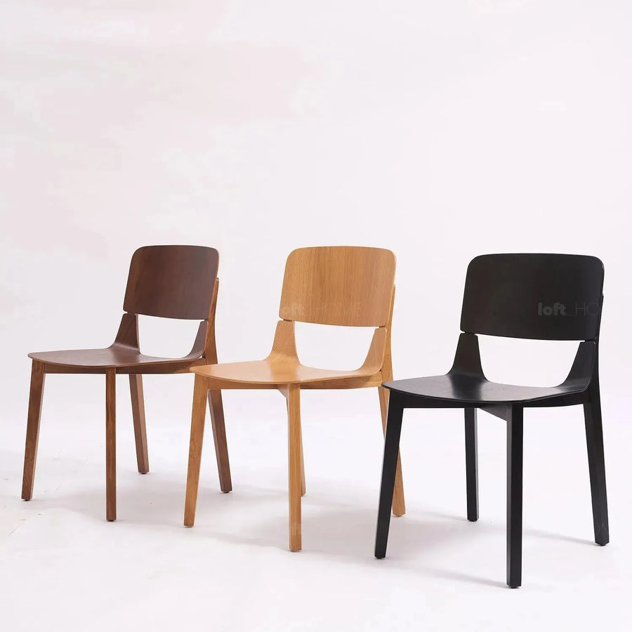 Scandinavian wood dining chair 2pcs set kismet color swatches.