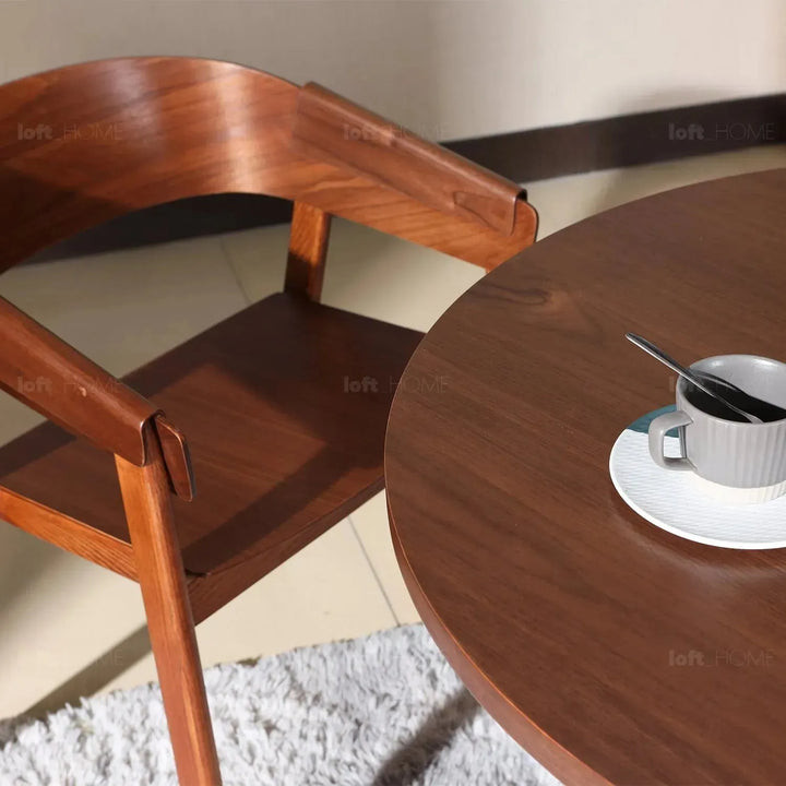 Scandinavian wood dining chair 2pcs set loom detail 8.