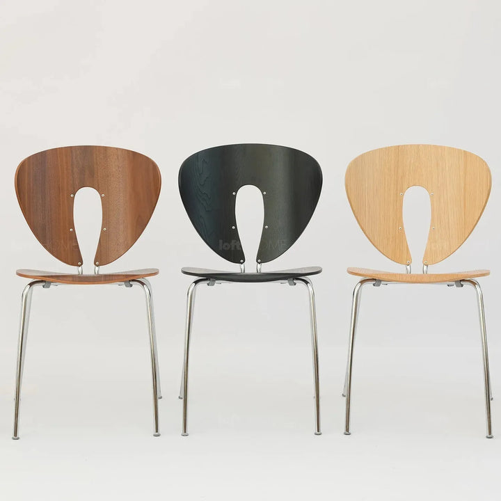Contemporary wood dining chair 2pcs set orbit color swatches.