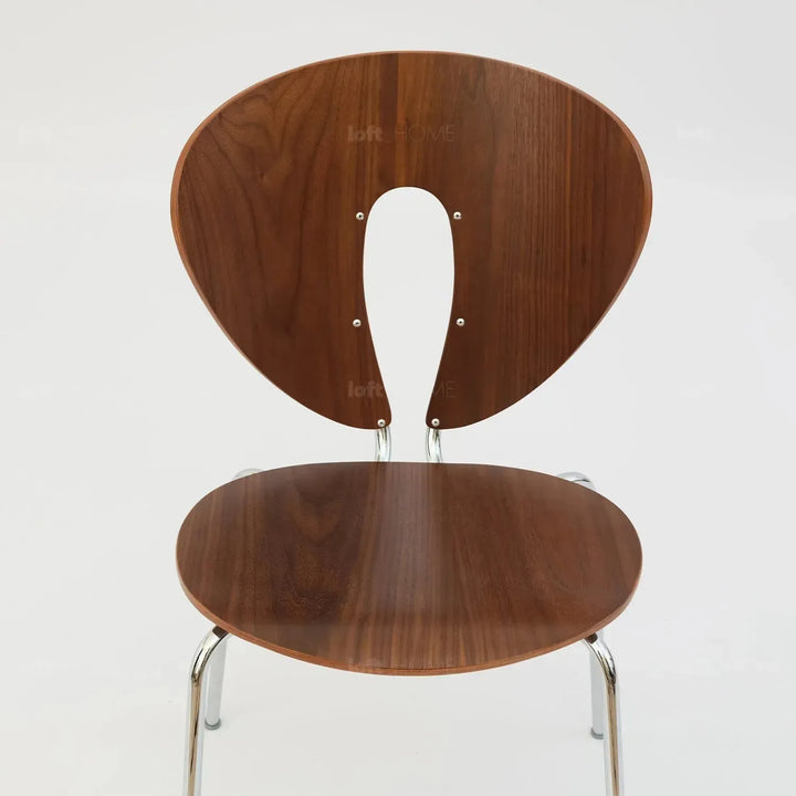 Contemporary wood dining chair 2pcs set orbit detail 7.