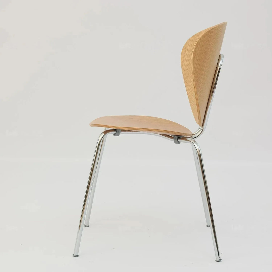 Contemporary wood dining chair 2pcs set orbit detail 1.