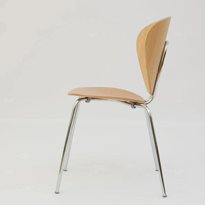 Contemporary wood dining chair 2pcs set orbit detail 1.
