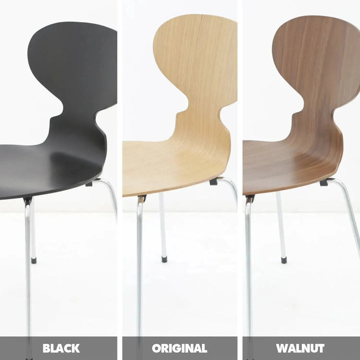 Industrial wood dining chair 2pcs set rift color swatches.