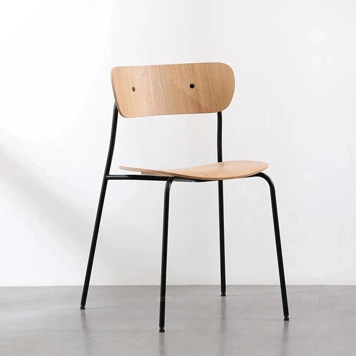 Industrial wood dining chair pavilion av1 in real life style.