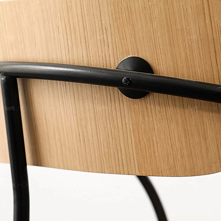 Industrial wood dining chair pavilion av1 layered structure.