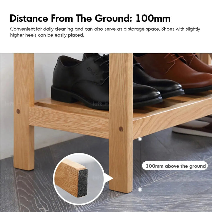 Scandinavian wood footstool norway in still life.