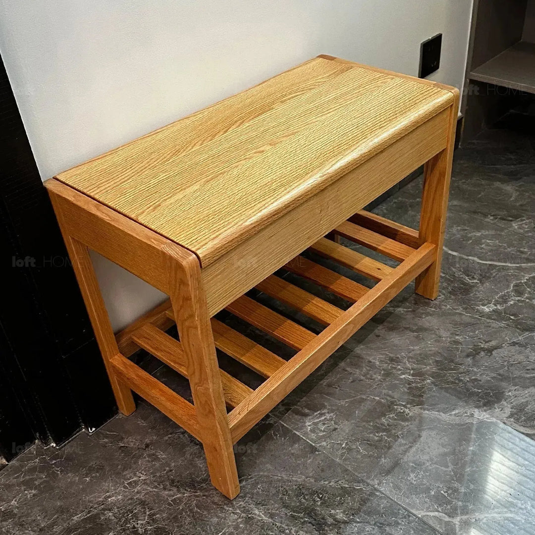 Scandinavian wood footstool norway detail 9.