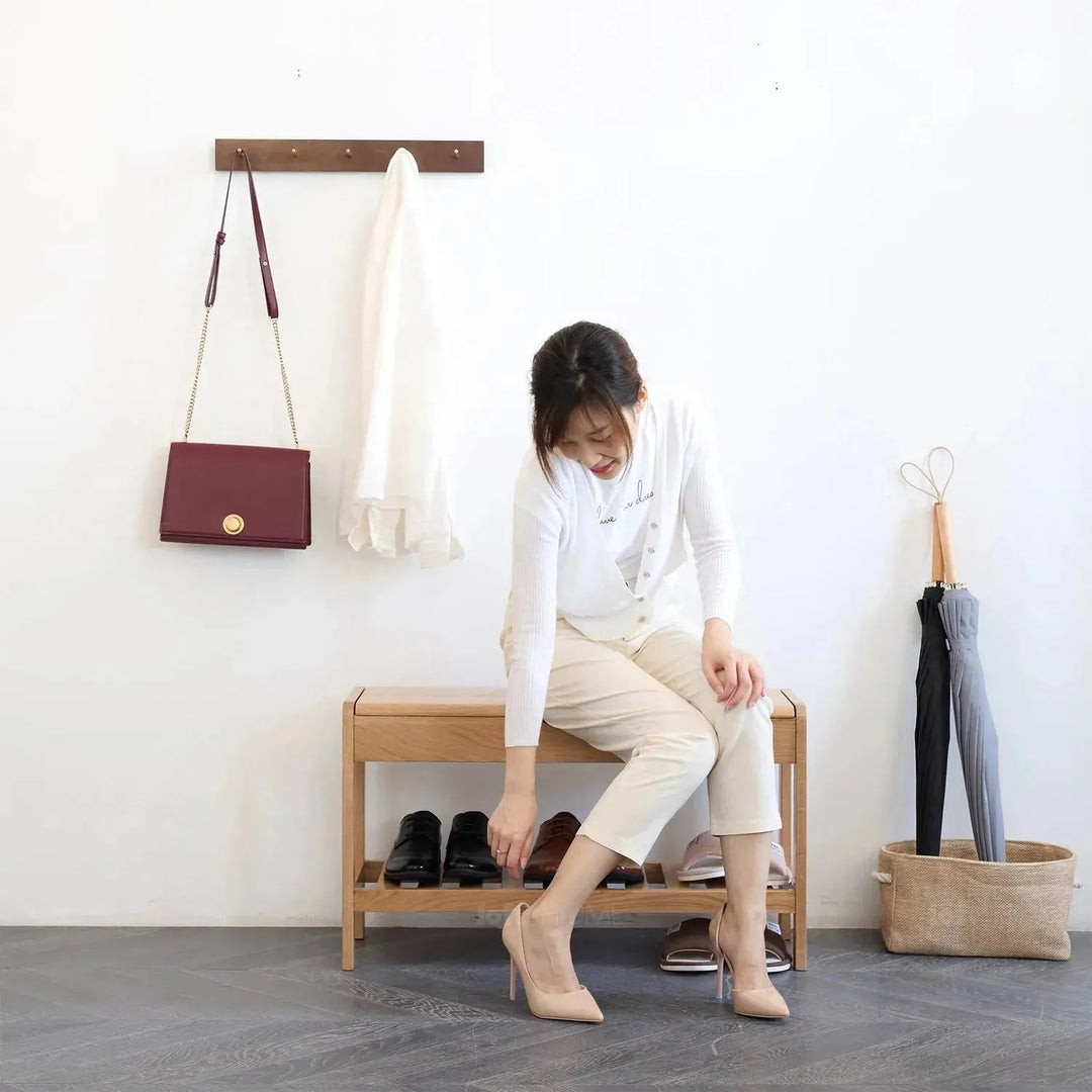 Scandinavian wood footstool norway detail 2.