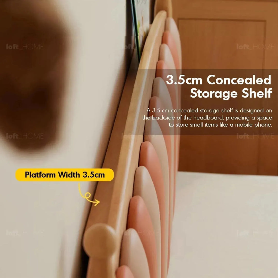 Scandinavian wood kids bed mallow environmental situation.