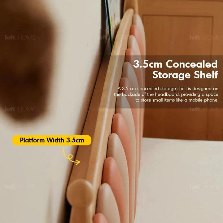 Scandinavian wood kids bed mallow environmental situation.