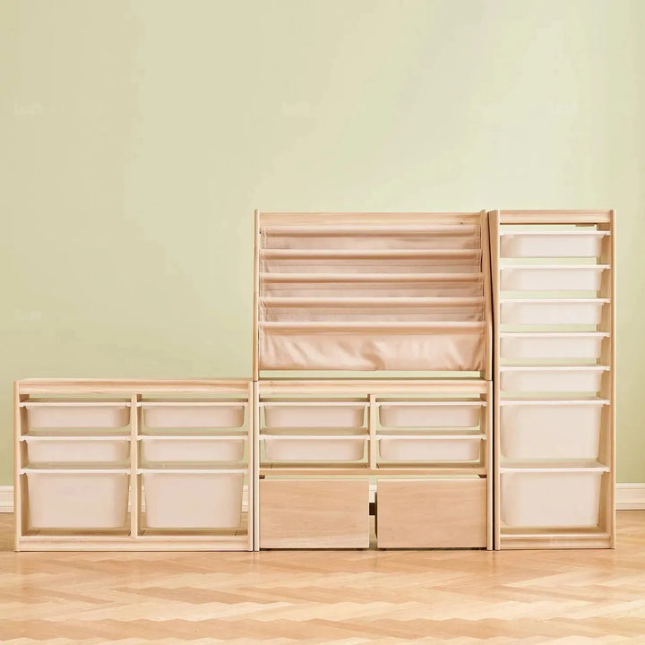 Scandinavian wood kids drawer cabinet whimsi conceptual design.