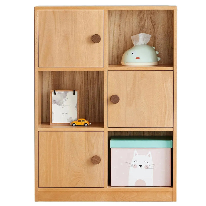 Scandinavian wood kids bookshelf house detail 3.