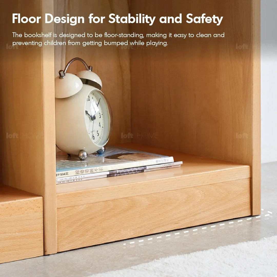 Scandinavian wood kids bookshelf house conceptual design.