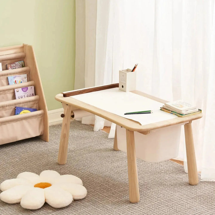 Scandinavian wood kids study table bliss conceptual design.