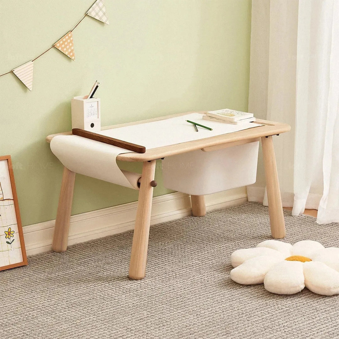 Scandinavian wood kids study table bliss environmental situation.