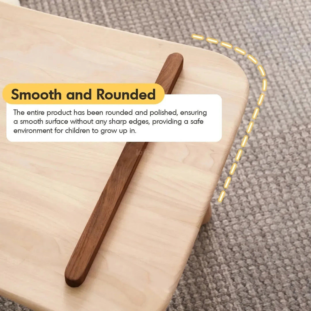 Scandinavian wood kids study table bliss in real life style.