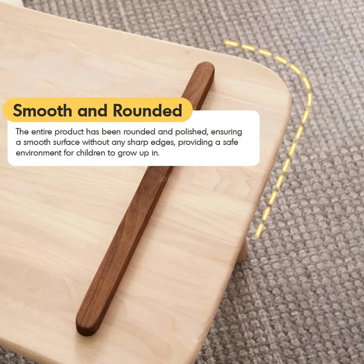 Scandinavian wood kids study table bliss in real life style.