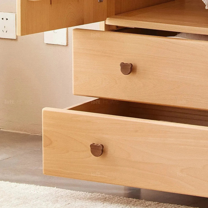 Scandinavian wood kids wardrobe bear environmental situation.