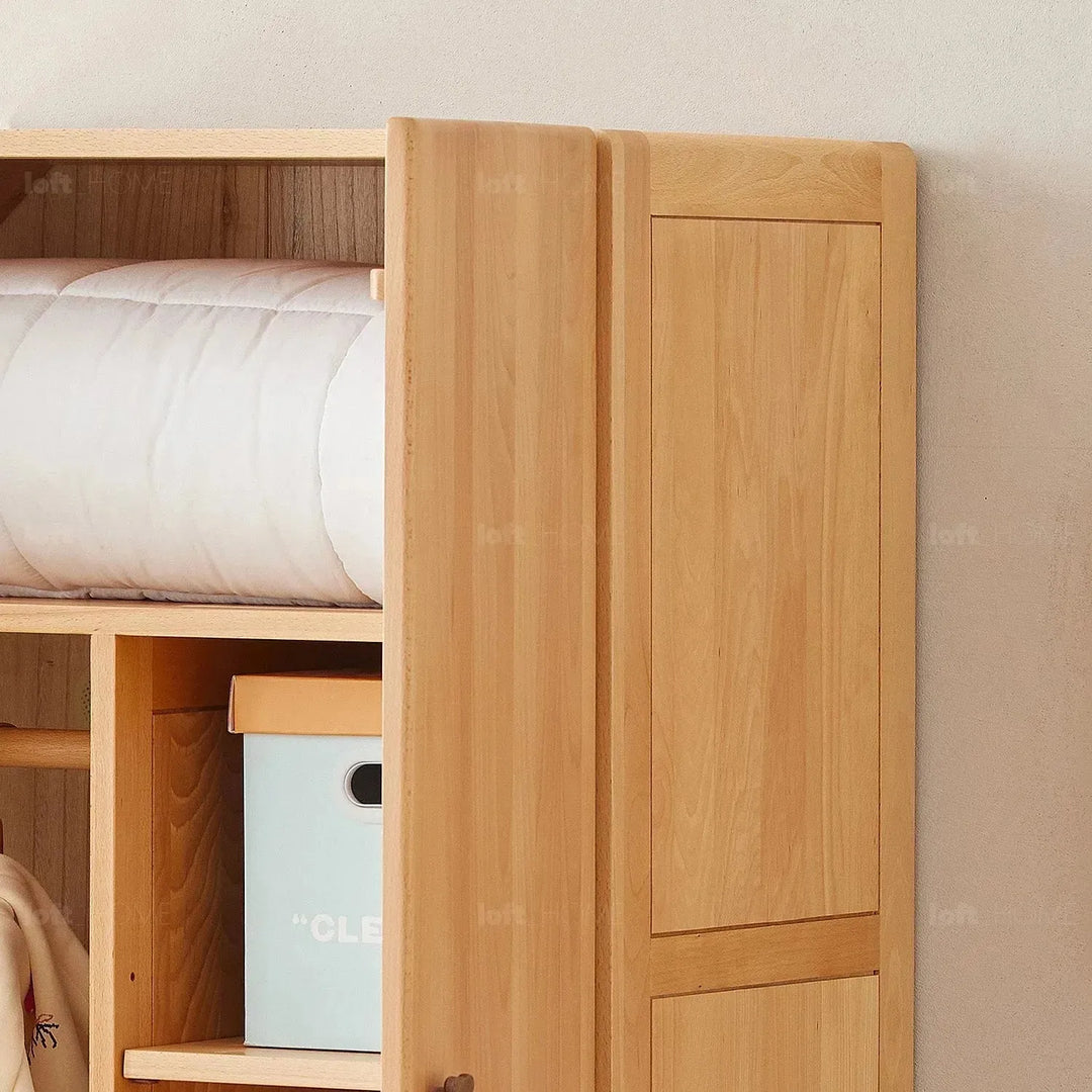 Scandinavian wood kids wardrobe bear conceptual design.