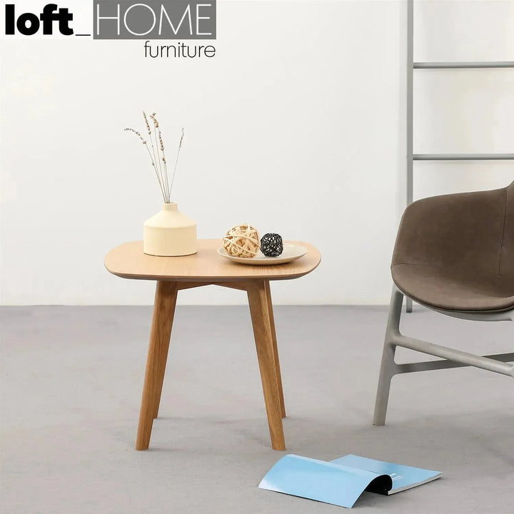 Scandinavian wood side table deauville color swatches.