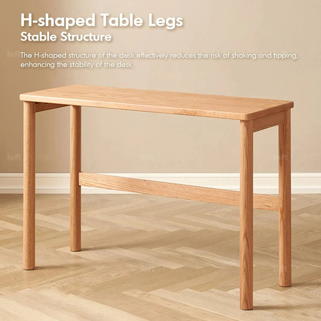Scandinavian wood caster wheel extendable study table twin layer in still life.