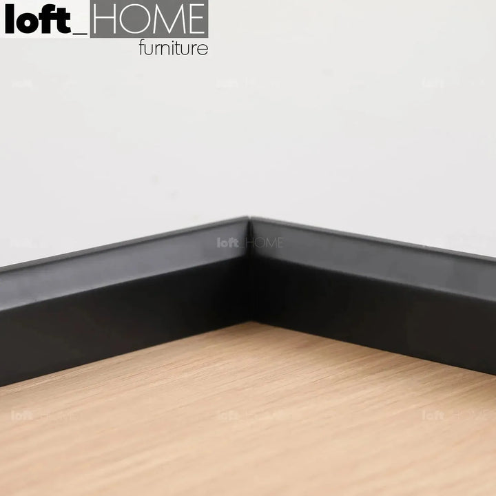 Modern wood study table kompas in real life style.