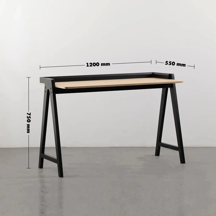 Modern wood study table kompas size charts.